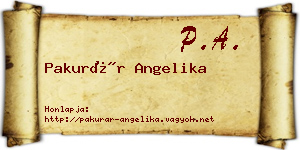 Pakurár Angelika névjegykártya